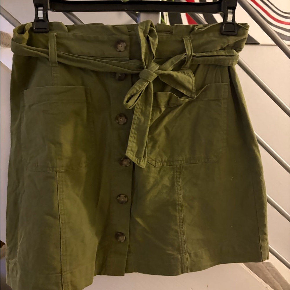 LOFT Olive Green Mini Skirt